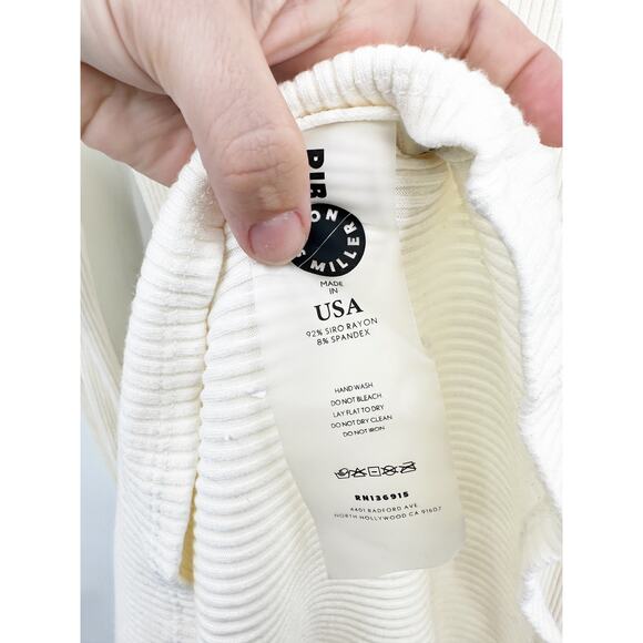 Simon Miller Anz Rib Cutout Bodycon Dress Macademia Size M - Picture 3 of 7